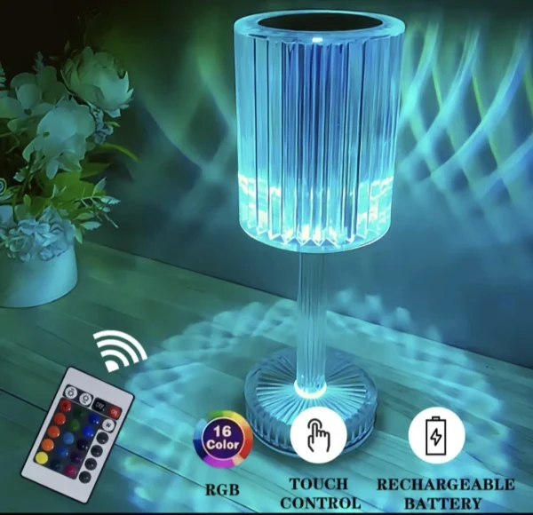 Rechargeable Decor Lamp Dimmable w/colors, Remote & FX