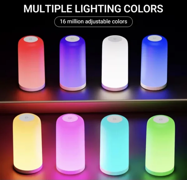 Smart Touch Desk Lamp Rechargeable w/ colors & FX