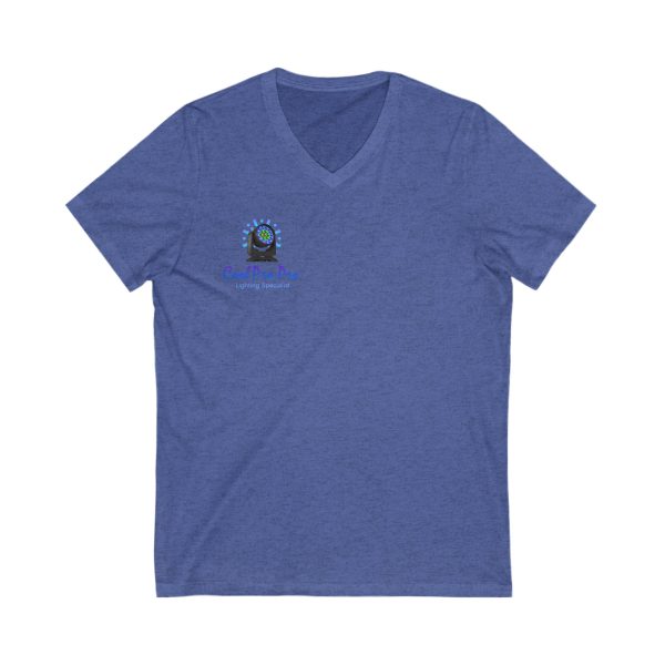 Cool Pro V-Neck Tee, Unisex Pro-Casual T-Shirt, DJ Rave Dance Lover Gift, QR Code Art w Fun intelligent light  Logo Design Tee, Trendy Gift Idea - Image 13