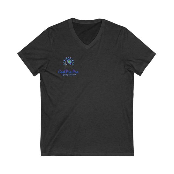 Cool Pro V-Neck Tee, Unisex Pro-Casual T-Shirt, DJ Rave Dance Lover Gift, QR Code Art w Fun intelligent light  Logo Design Tee, Trendy Gift Idea - Image 17