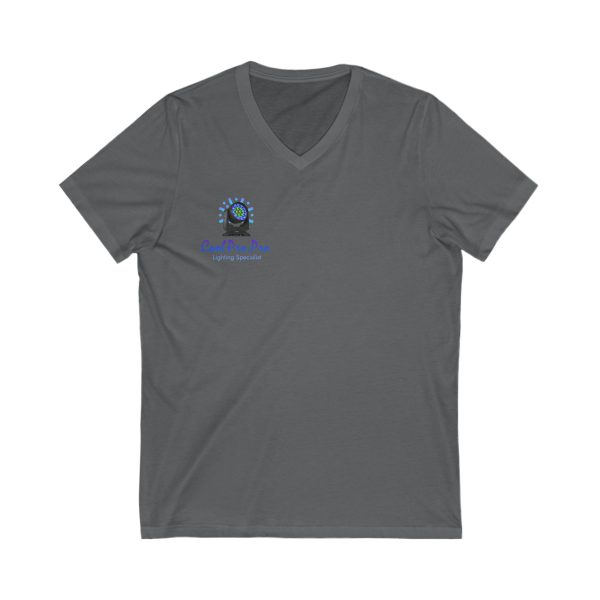 Cool Pro V-Neck Tee, Unisex Pro-Casual T-Shirt, DJ Rave Dance Lover Gift, QR Code Art w Fun intelligent light  Logo Design Tee, Trendy Gift Idea - Image 15