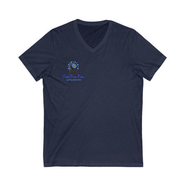 Cool Pro V-Neck Tee, Unisex Pro-Casual T-Shirt, DJ Rave Dance Lover Gift, QR Code Art w Fun intelligent light  Logo Design Tee, Trendy Gift Idea - Image 19