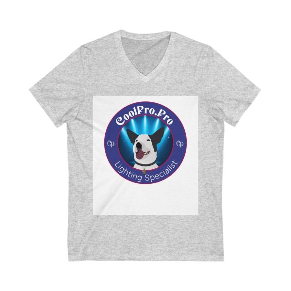 Copy of Cool Pro Lighting Specialist Tee, Funny Dog Lover Shirt, DJ-Dance Party V neck Tee, uni sex Fun Rave DJ Dog Tee shirt Gift for Lighting Technicians, Unisex V-Neck T-Shirt, Casual Everyday Wear - Image 3