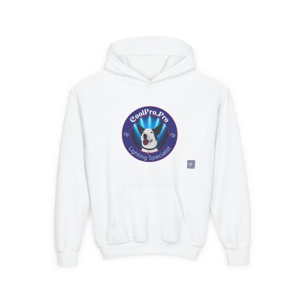 Youth Hoodie with Fun Rave Doggy Design - Perfect for Kids, Gift for Dog Lovers, Cozy Sweatshirt for Outdoor Fun, Festival Attire CoolPro.Pro