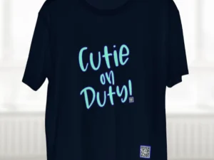 Cute Adult Tee: 'Cutie on Duty!' Funny Shirt, Casual Wear, Gifts for Her, Birthday Surprise, Everyday Comfort